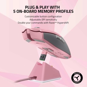 ماوس بی سیم گیمینگ ریزر مدل  VIPER ULTIMATE WIRELESS همراه با پایه شارژ